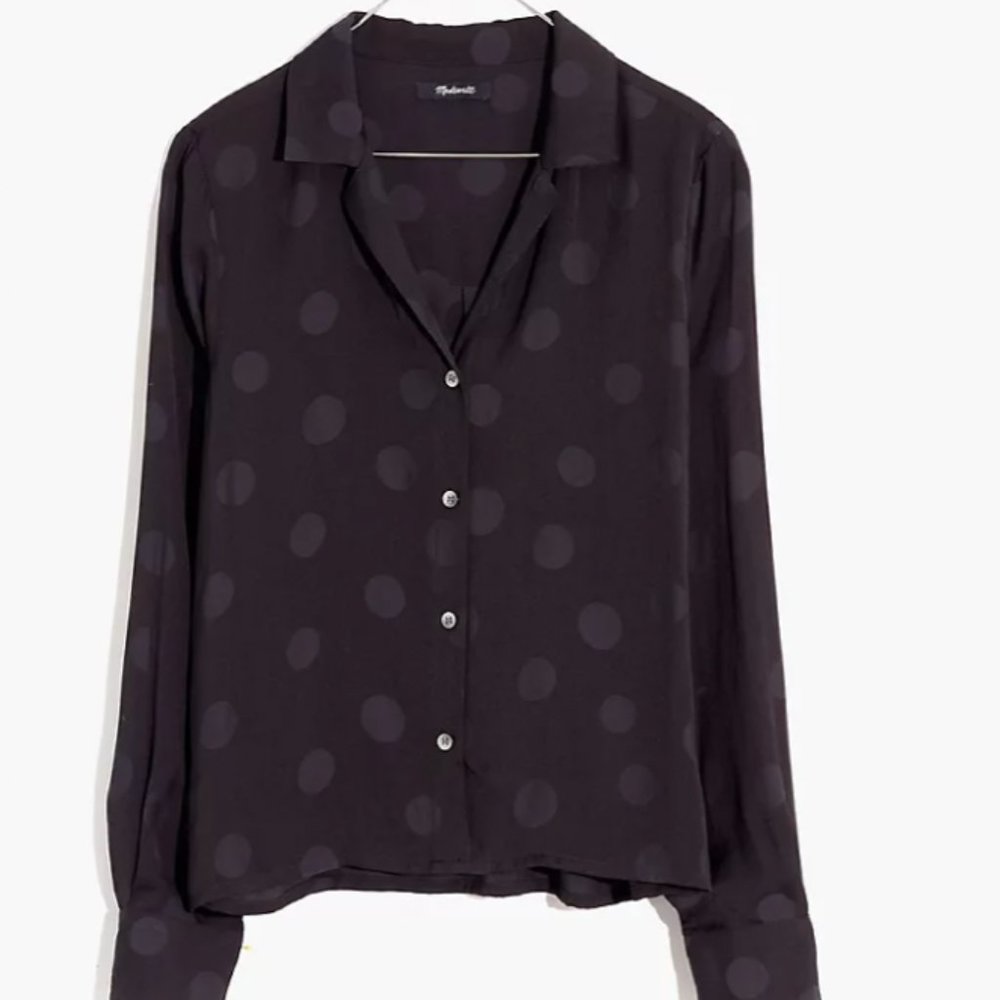 Madewell Jacquard Dot Pajama Shirt